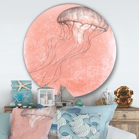 Designart - Coastal Sea Life IV jellyfish sketches